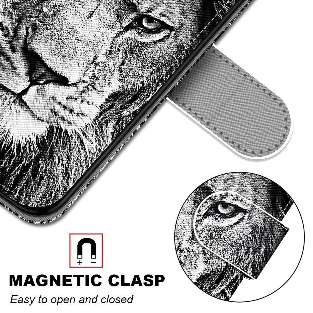 Xiaomi Redmi 10 Tracy fashion dėklas Black White Lion Head 6
