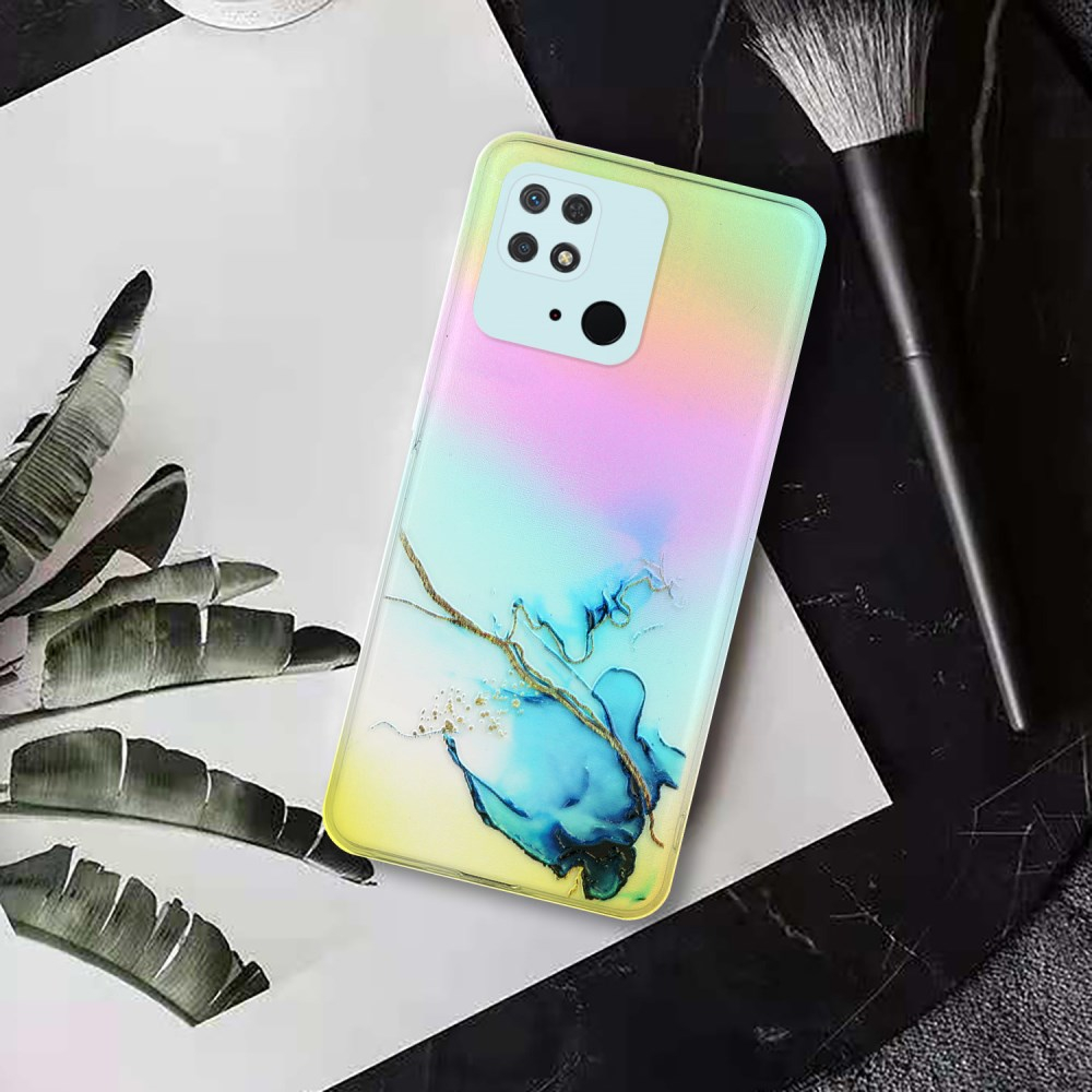 XIAOMI REDMI 10C/POCO C40 Tracy nugarėlė LASER MARBLE Blue 2