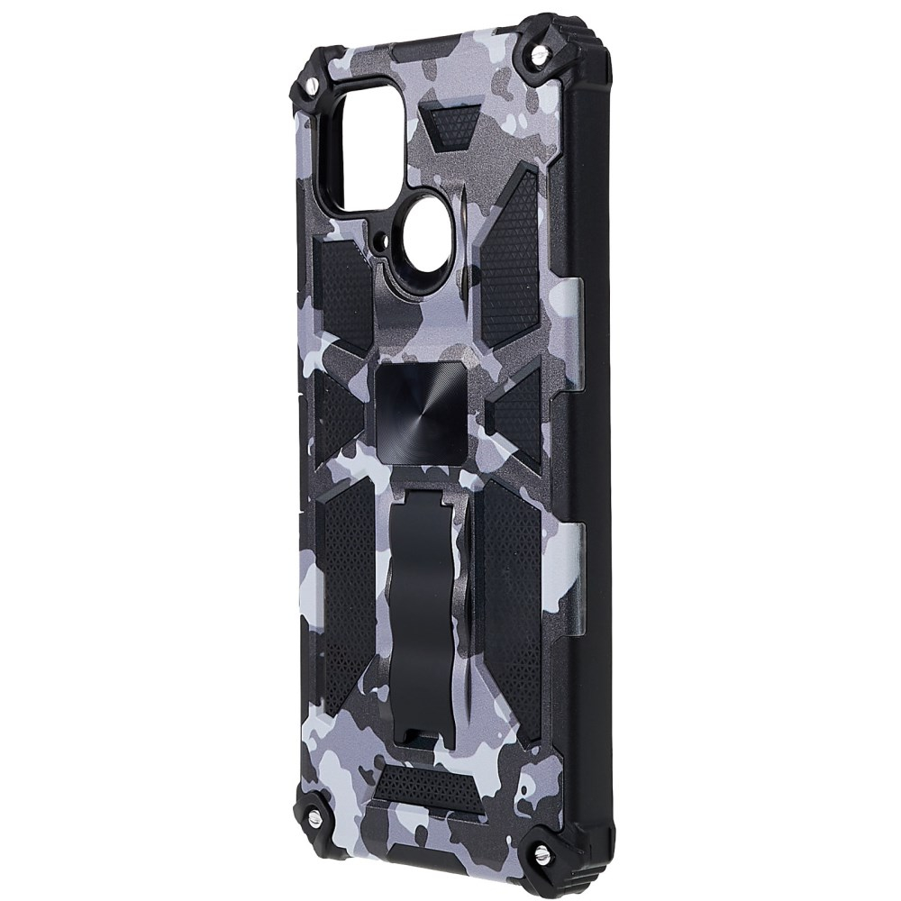 XIAOMI REDMI 10C/POCO C40 black camouflage ARMOR METAL nugarėlė 2