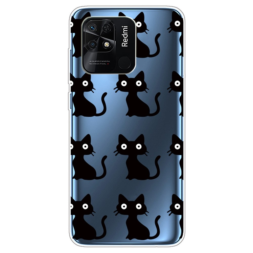 XIAOMI REDMI 10C/POCO C40 Tracy clear nugarėlė Black Cats