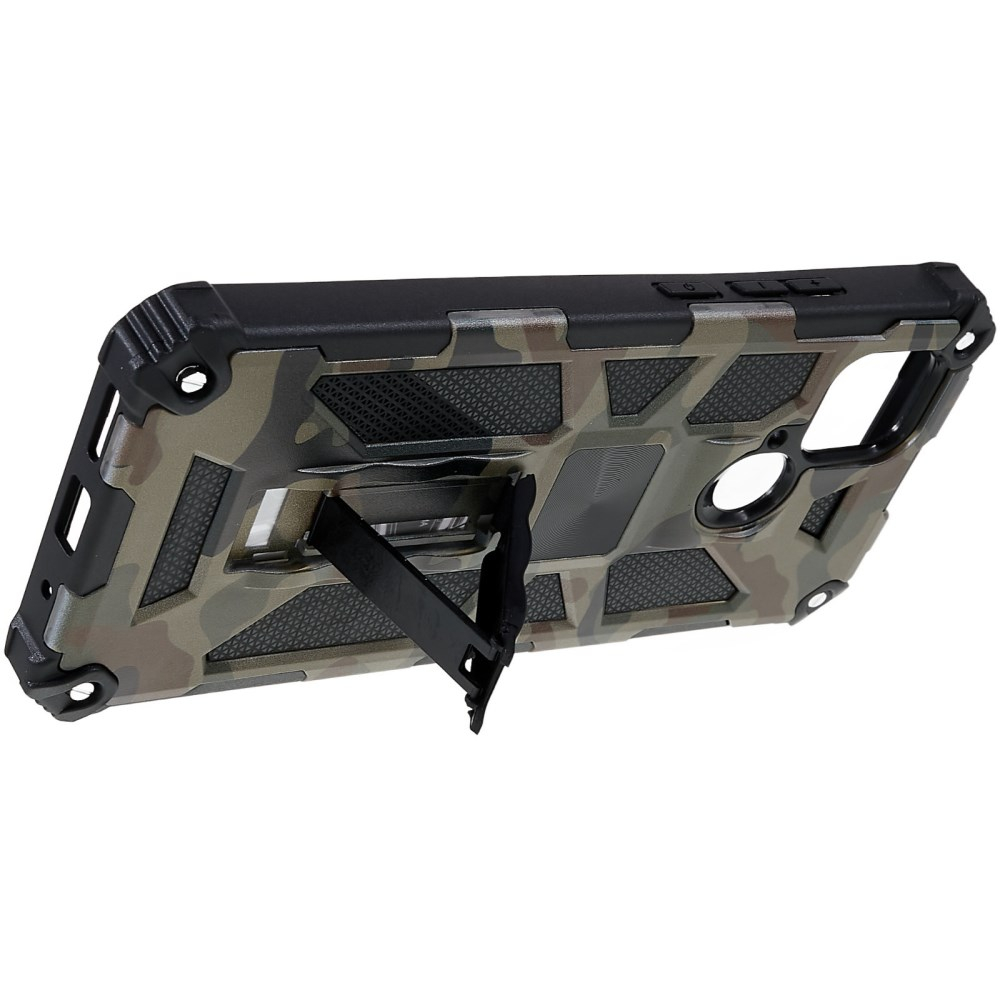 XIAOMI REDMI 10C/POCO C40 green camouflage ARMOR METAL nugarėlė 7