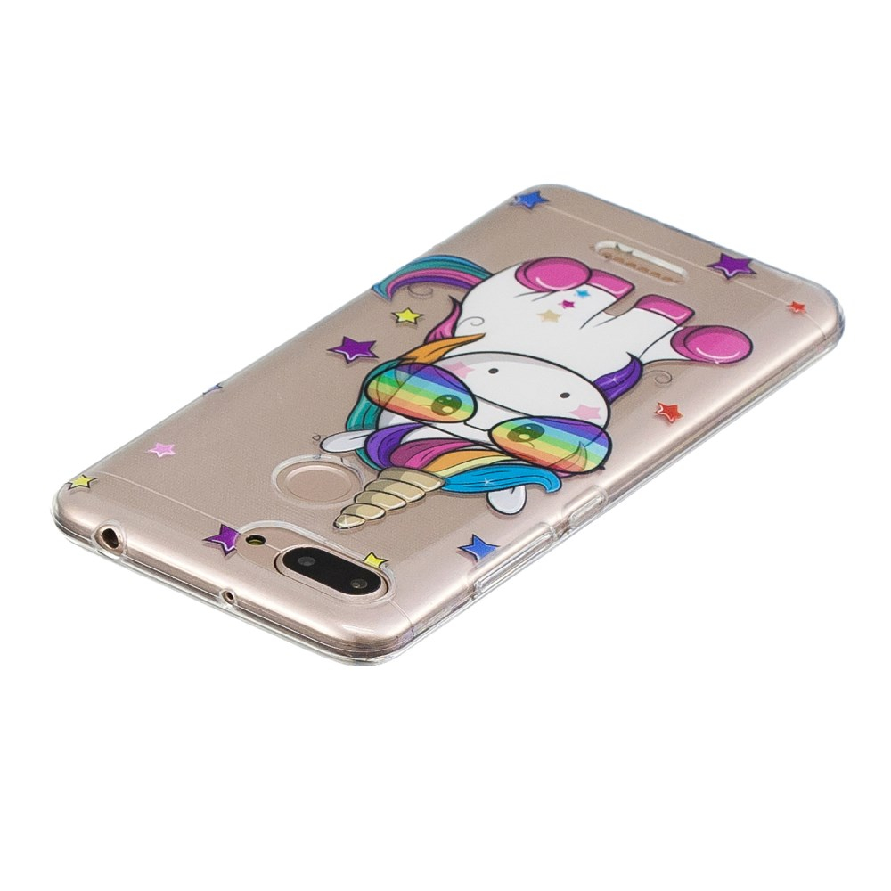 XIAOMI REDMI 6/6A tracy slim clear nugarėlė Unicorn with glasses 3