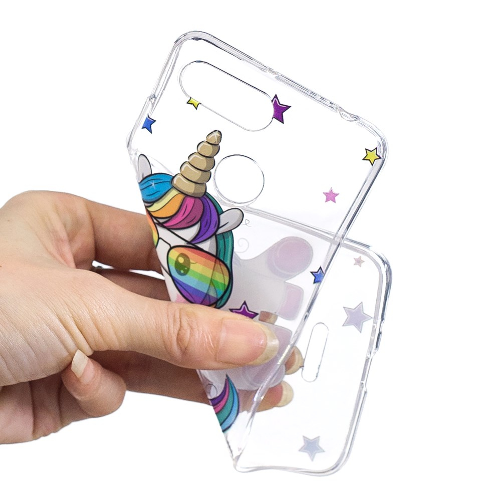 XIAOMI REDMI 6/6A tracy slim clear nugarėlė Unicorn with glasses 5
