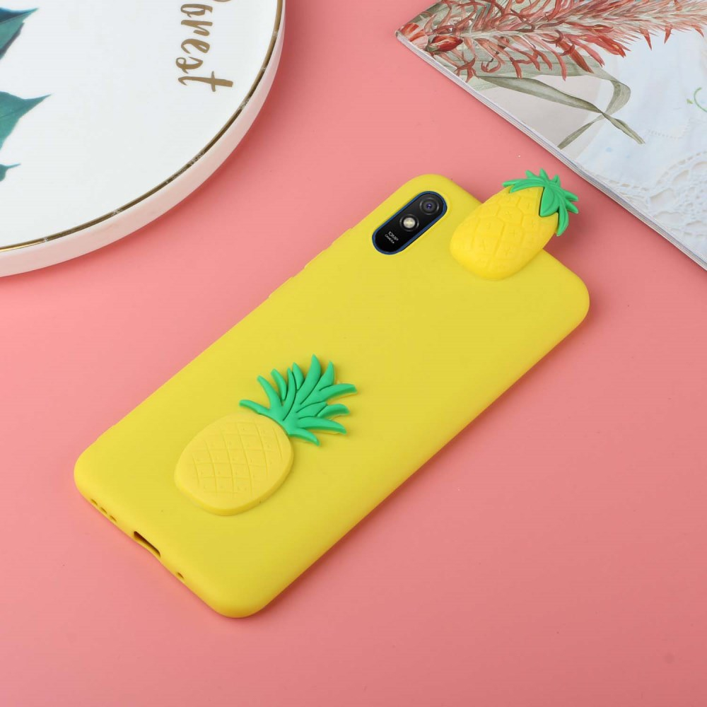 Xiaomi Redmi 9A geltona nugarėlė Ananasas 4D 4