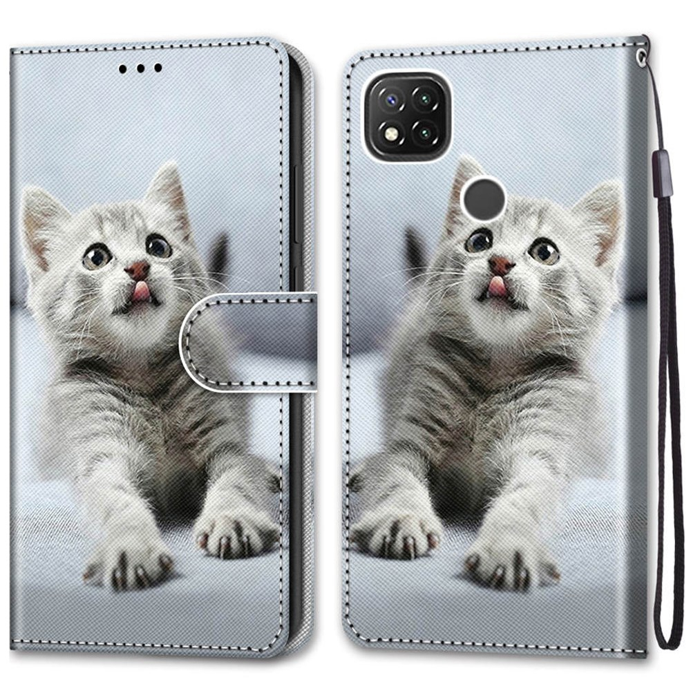 XIAOMI REDMI 9C/10A tracy fashion dėklas Grey Cat