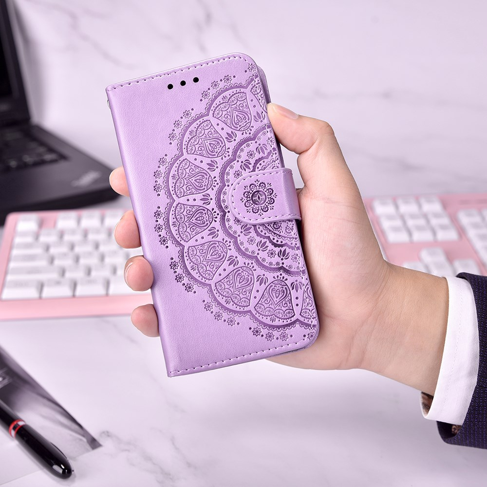 XIAOMI REDMI 9T /POCO M3 violetinis Tracy Print dėklas Mandala 1