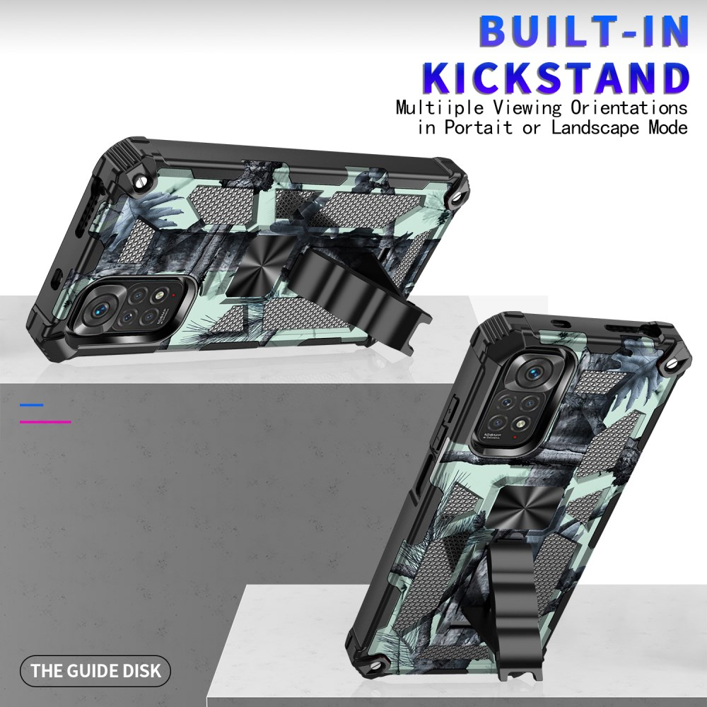 XIAOMI REDMI NOTE 11/11S black camouflage ARMOR METAL nugarėlė 4