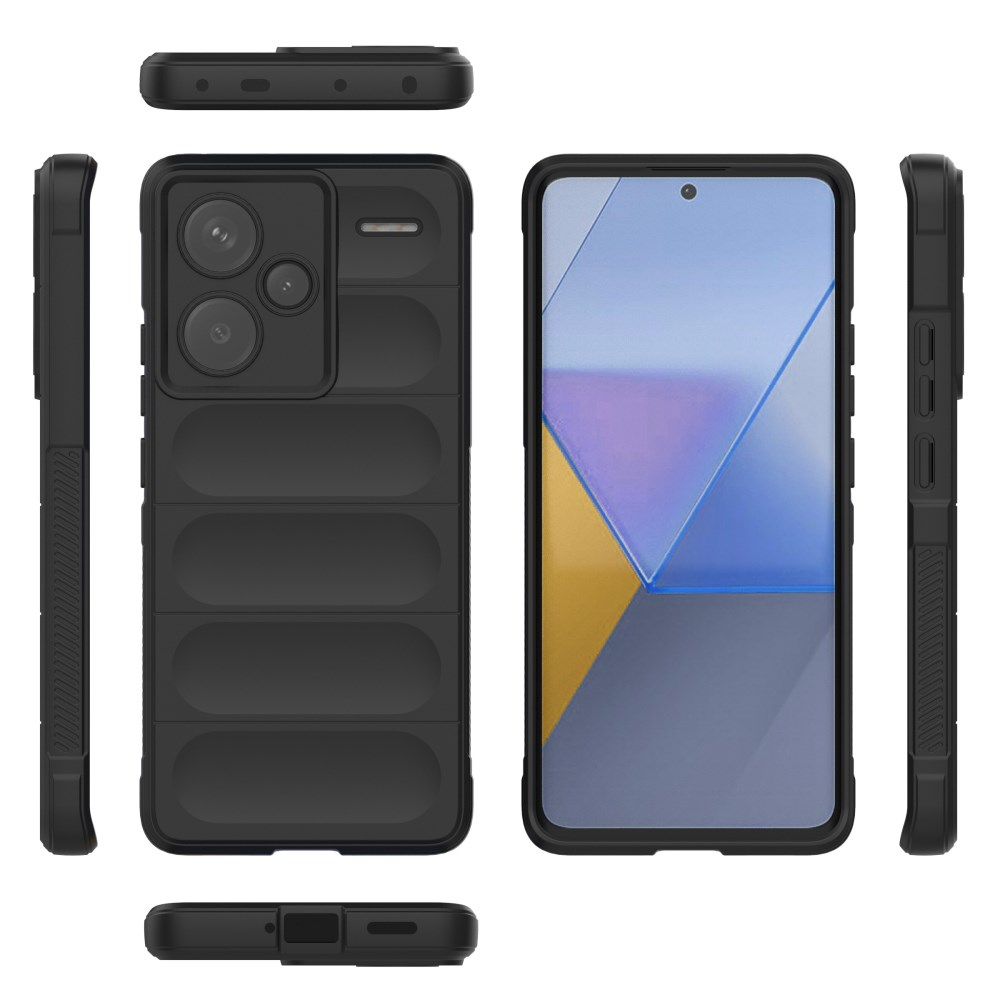 Xiaomi Redmi Note 13 PRO+ 5G black Tracy Anti-slip Rugged nugarėlė 5