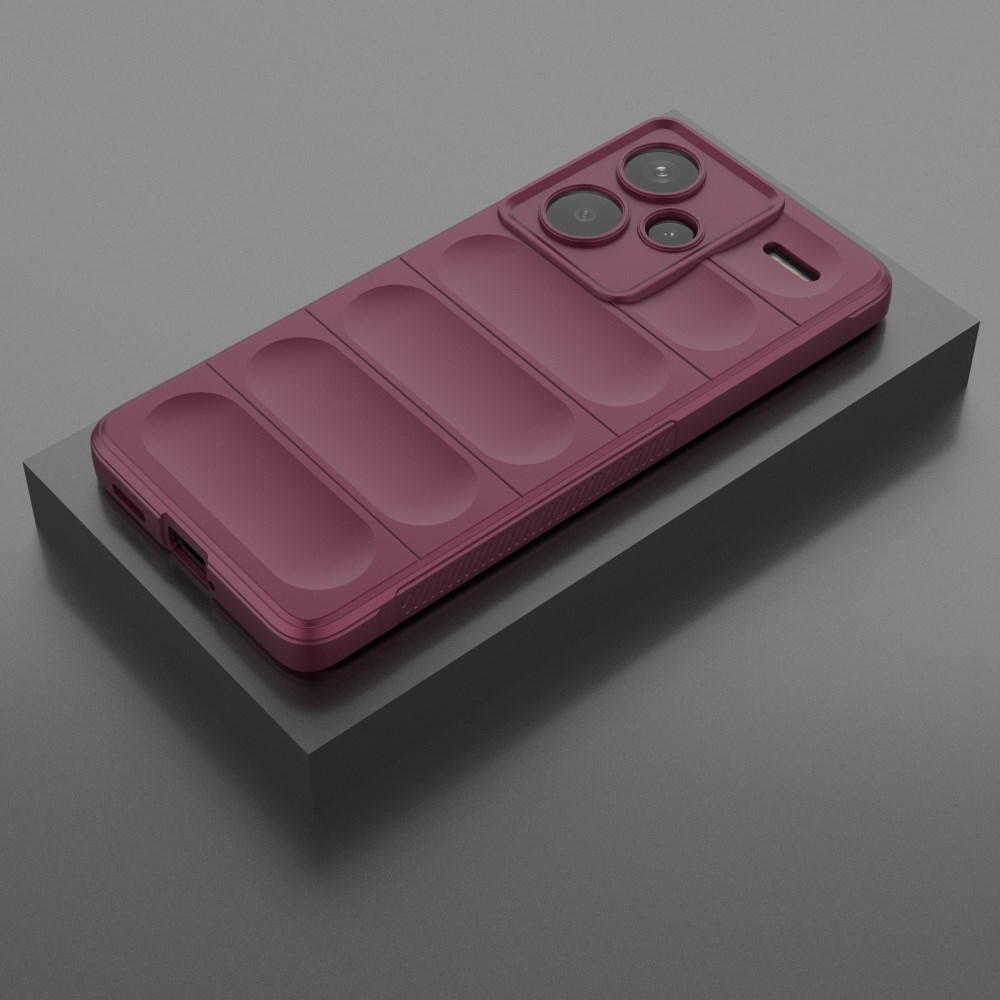 Xiaomi Redmi Note 13 PRO+ 5G wine Tracy Anti-slip Rugged nugarėlė 4