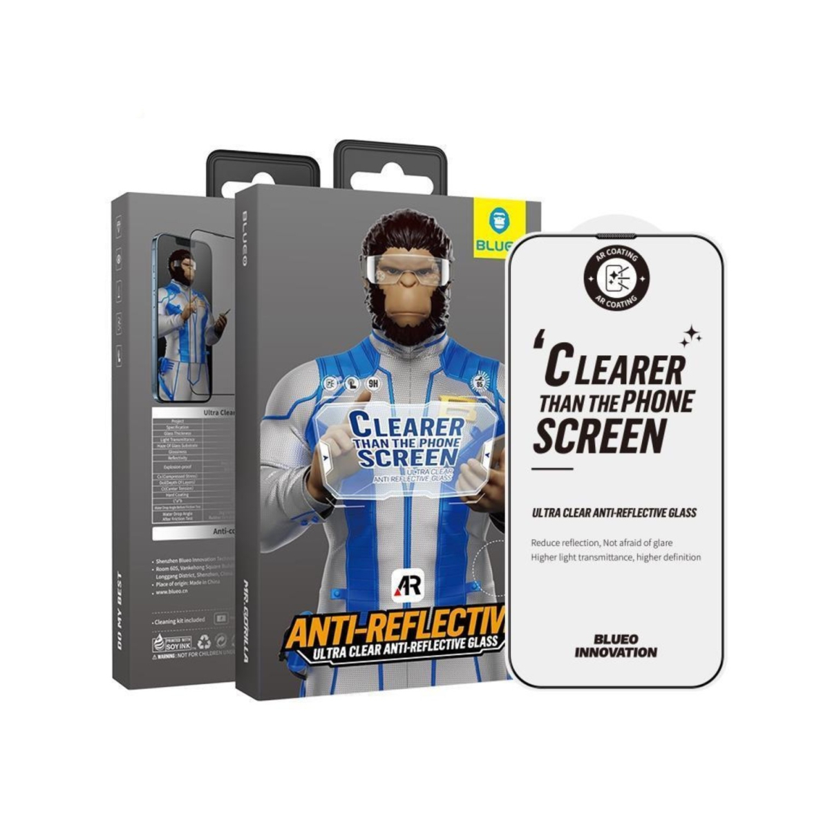 XIAOMI 13 PRO / 13 ULTRA black pilnas Mr.Monkey REFLECTIVE stiklas