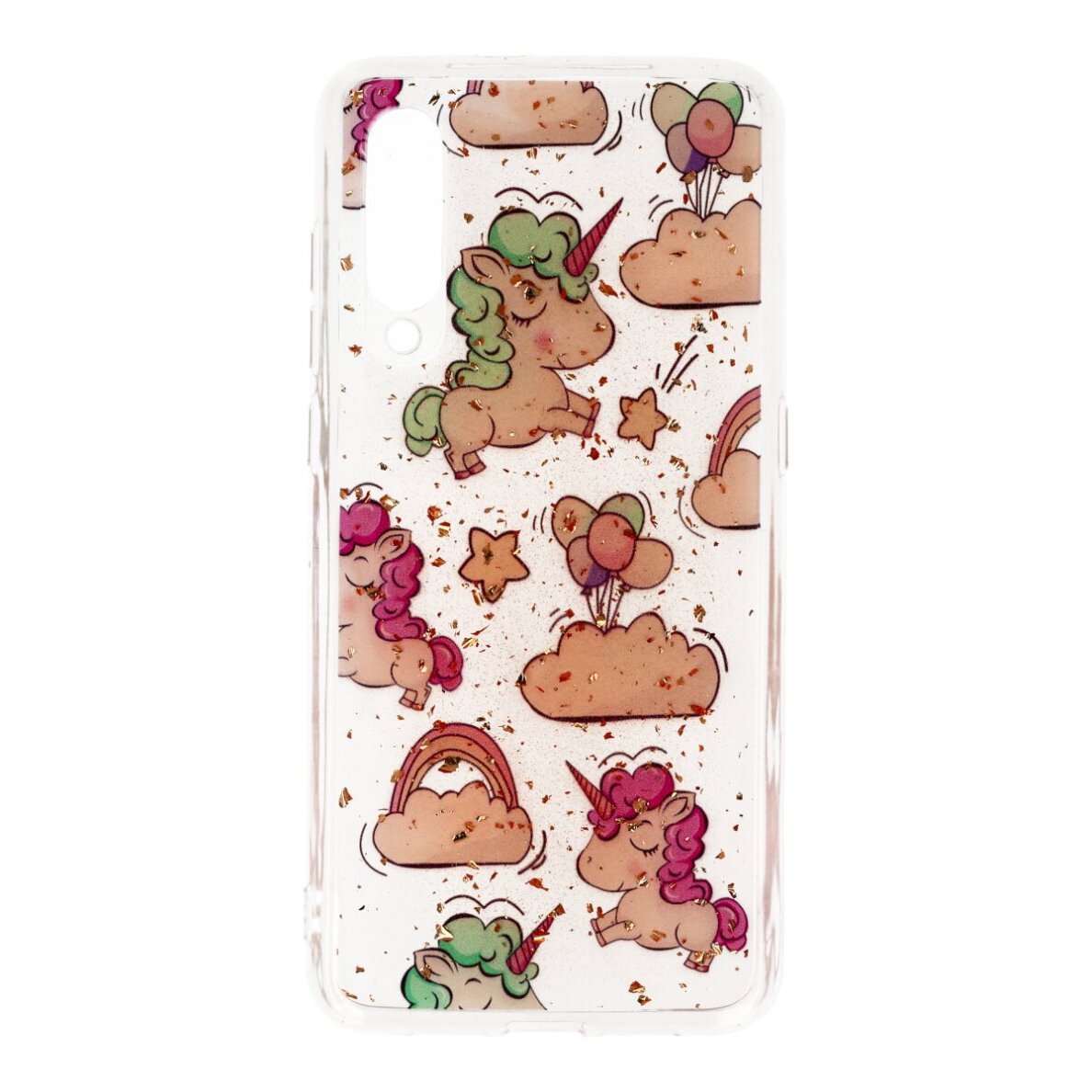 XIAOMI Mi9 Tracy clear glitter nugarėlė Unicorns