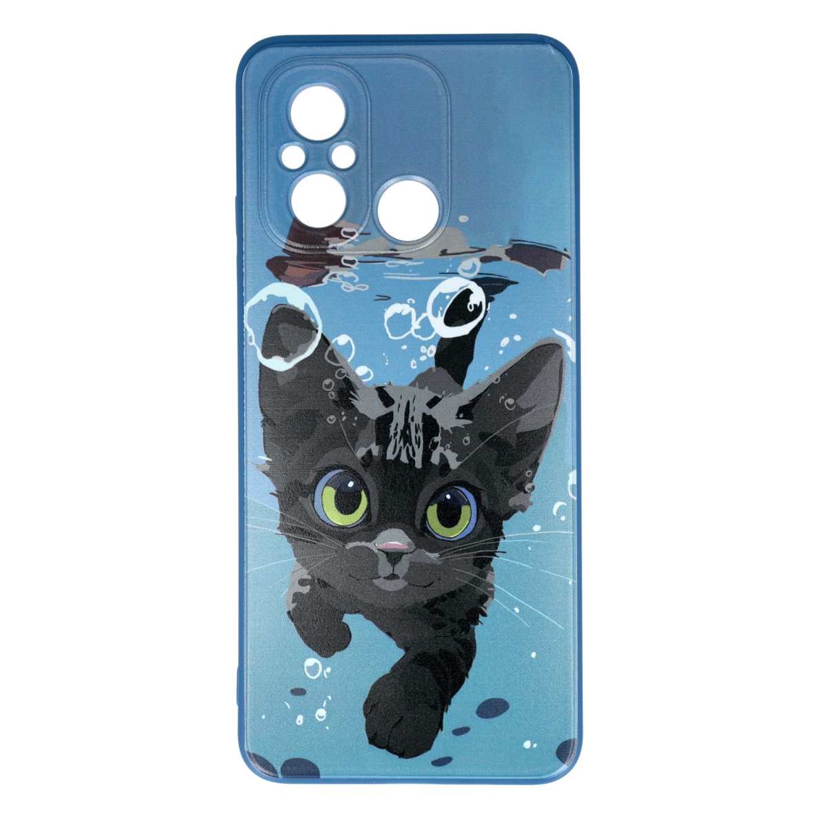 Xiaomi Redmi 12C blue nugarėlė Swimming Cat Design00061
