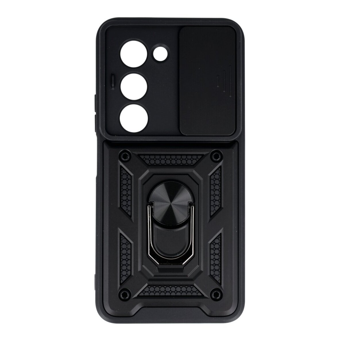 Xiaomi Redmi 15 4G black RING ARMOR WITH CAMSHIELD nugarėlė