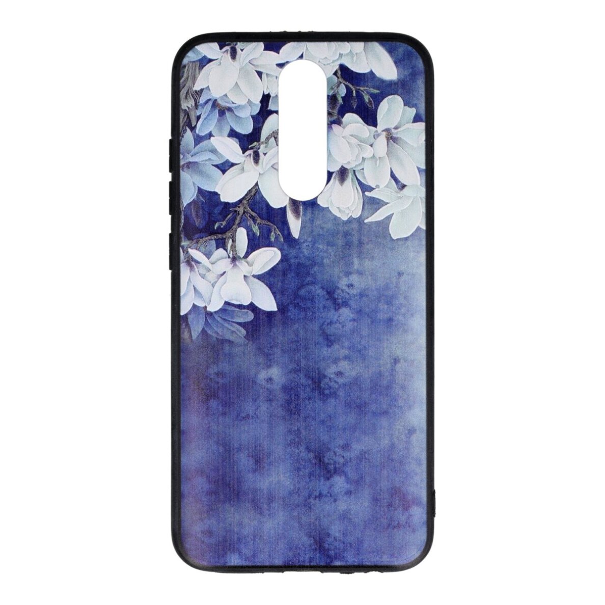 XIAOMI REDMI 8/8A mėlyna FLOWERS 3D nugarėlė
