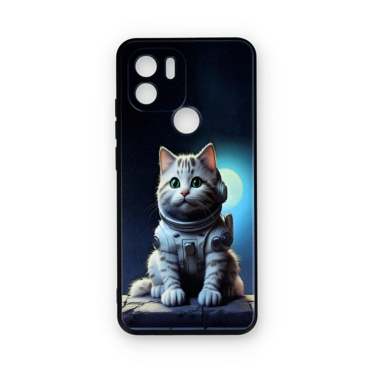 Xiaomi Redmi A1/Redmi A2 black nugarėlė Astronaut Cat Design00317