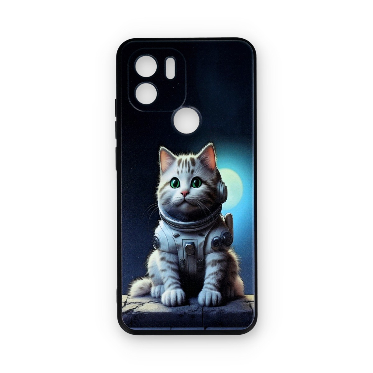 Xiaomi Redmi A1/Redmi A2 black nugarėlė Astronaut Cat Design00317 1