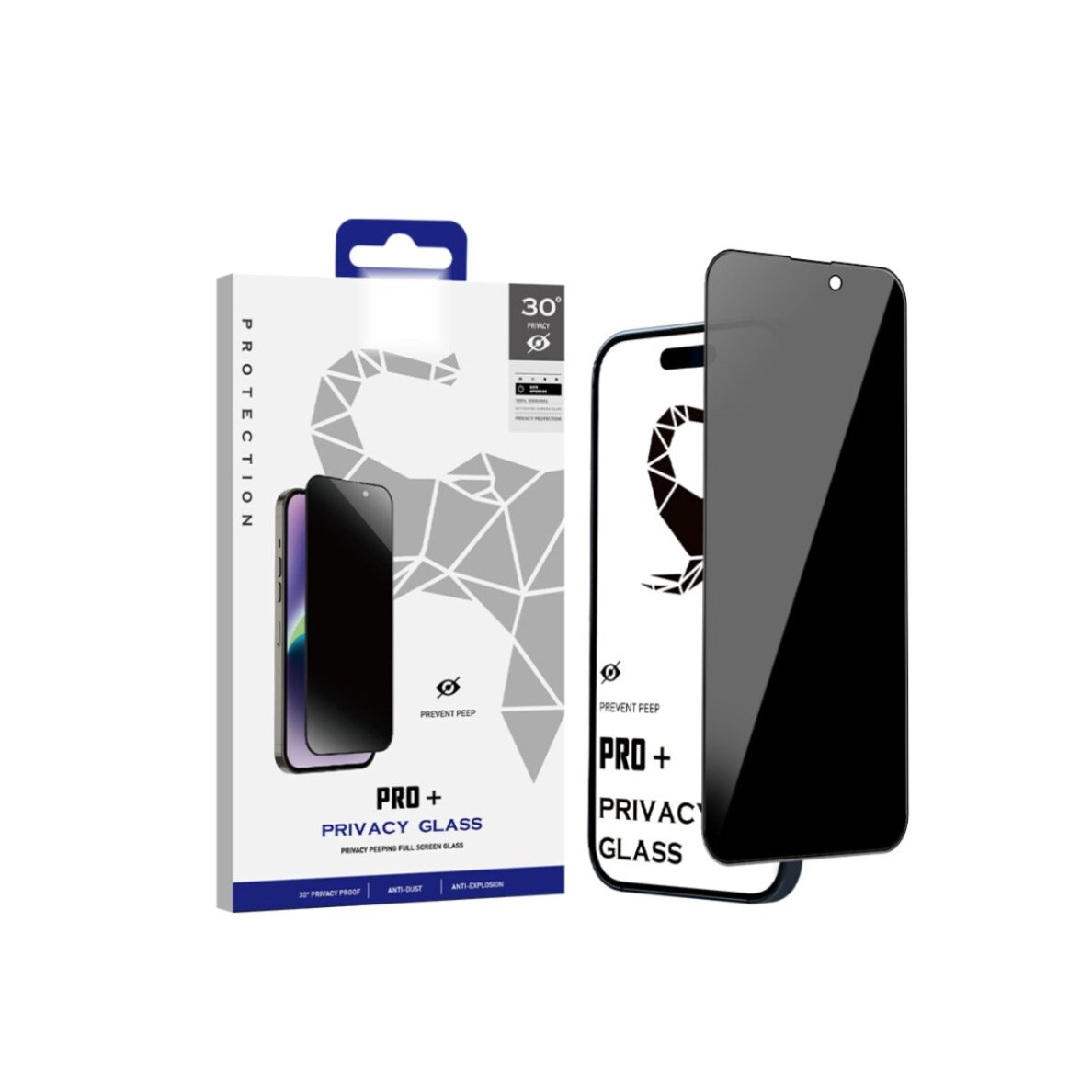 Xiaomi Redmi Note 13 4G / 5G black pilnas LANBI PRO+ PRIVACY apsauginis stiklas