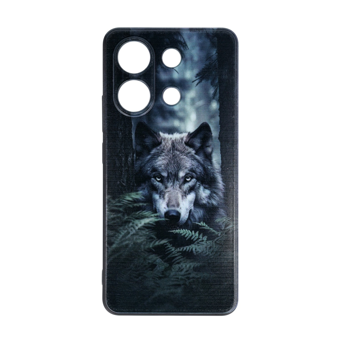 Xiaomi Redmi Note 13 black nugarėlė Wolf Design00324