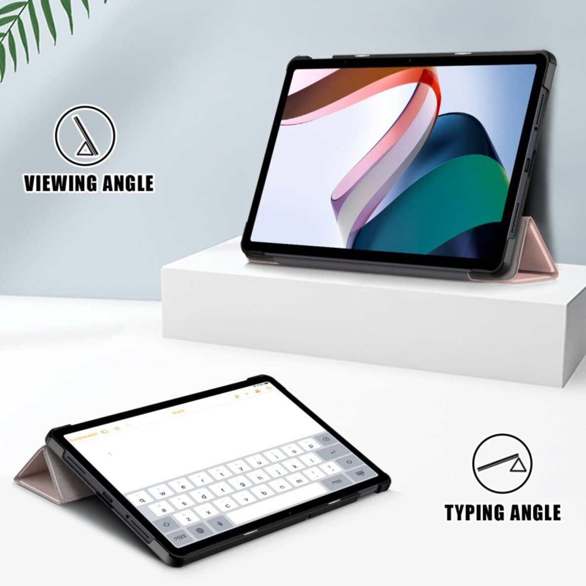 Xiaomi Redmi Pad 2 11" rose gold TRIFOLD dėklas 1