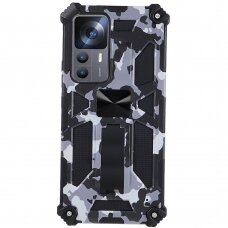 Xiaomi 12T/12T PRO juoda camouflage ARMOR METAL nugarėlė