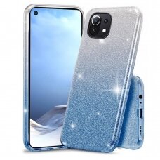 Xiaomi MI 11 LITE/5G NE mėlyna GLITTER3 nugarėlė