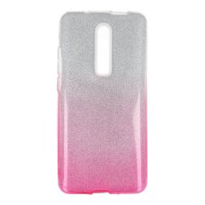 XIAOMI MI 9T rožinė GLITTER3 nugarėlė