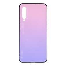 XIAOMI Mi9 rausva+alyvinė tracy GLASS nugarėlė