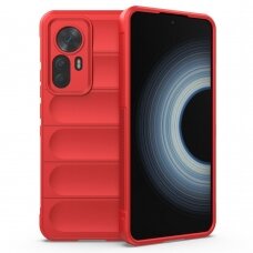 Xiaomi POCO F4 GT raudona Tracy Anti-slip Rugged nugarėlė