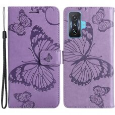 Xiaomi POCO F4 GT violetinis Tracy K.FLEXI dėklas Butterflies