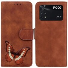 XIAOMI POCO M4 PRO rudas Tracy DMING dėklas Butterfly