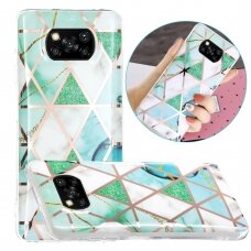 Xiaomi POCO X3 NFC/X3 PRO Tracy nugarėlė Geometric green marble