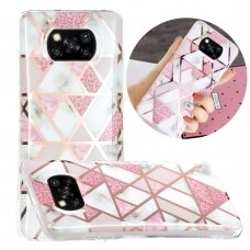 Xiaomi POCO X3 NFC/X3 PRO Tracy nugarėlė Geometric pink marble