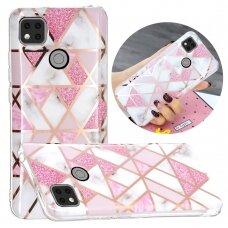 Xiaomi Redmi 9C/10A Tracy nugarėlė Geometric pink marble