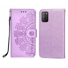 XIAOMI REDMI 9T /POCO M3 violetinis Tracy Print dėklas Mandala