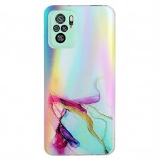 XIAOMI REDMI NOTE 10/10s/POCO M5s Tracy nugarėlė LASER MARBLE Red/Yellow