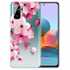 XIAOMI REDMI NOTE 10/10s/POCO M5s Tracy clear nugarėlė Pink Flower