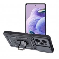 Xiaomi Redmi Note 12 PRO 5G /POCO X5 PRO black RING ARMOR WITH CAMSHIELD nugarėlė