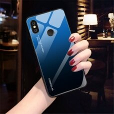 XIAOMI Redmi Note 5 PRO mėlyna+juoda Tracy GLASS nugarėlė