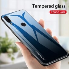 XIAOMI Redmi Note 7 mėlyna+juoda tracy GLASS nugarėlė