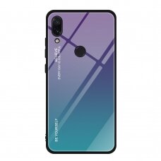 XIAOMI Redmi Note 7 violetinė+mėlyna tracy GLASS nugarėlė