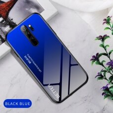 XIAOMI Redmi Note 8 PRO mėlyna+juoda tracy GLASS nugarėlė