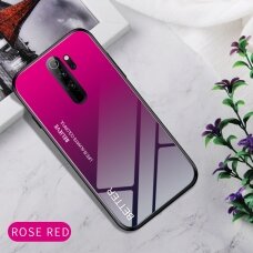 XIAOMI Redmi Note 8 PRO rožinė+juoda tracy GLASS nugarėlė