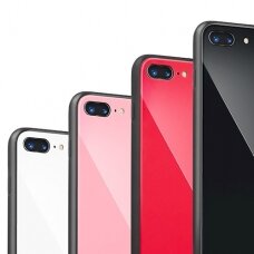 XIAOMI REDMI NOTE 8T raudona GLASS CASE nugarėlė