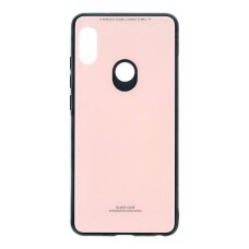 XIAOMI REDMI NOTE5 PRO rausva GLASS CASE nugarėlė