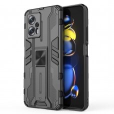 XIAOMI REDMI POCO X4 GT juoda ARMOR METAL WITH STAND nugarėlė