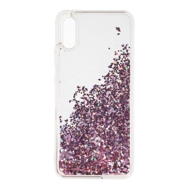 XIAOMI REDMI 9A rausva WATER SPARKLE nugarėlė XIAOMI REDMI 9A rausva WATER SPARKLE nugarėlė