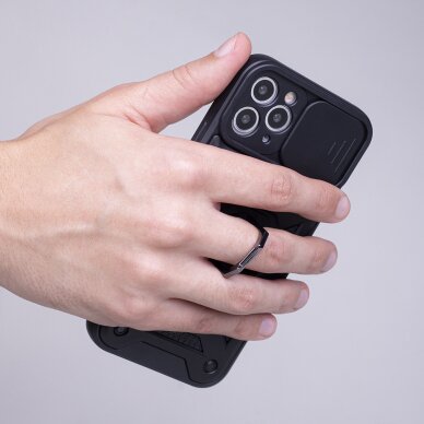 Xiaomi 12T/12T PRO juoda RING ARMOR WITH CAMSHIELD nugarėlė 3