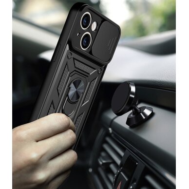 Xiaomi 14T PRO black RING ARMOR WITH CAMSHIELD nugarėlė 10