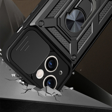 Xiaomi 15 5G black RING ARMOR WITH CAMSHIELD nugarėlė 5