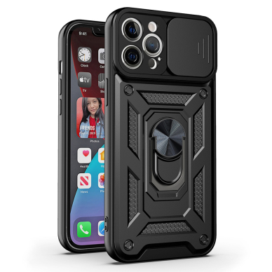 Xiaomi 15 5G black RING ARMOR WITH CAMSHIELD nugarėlė